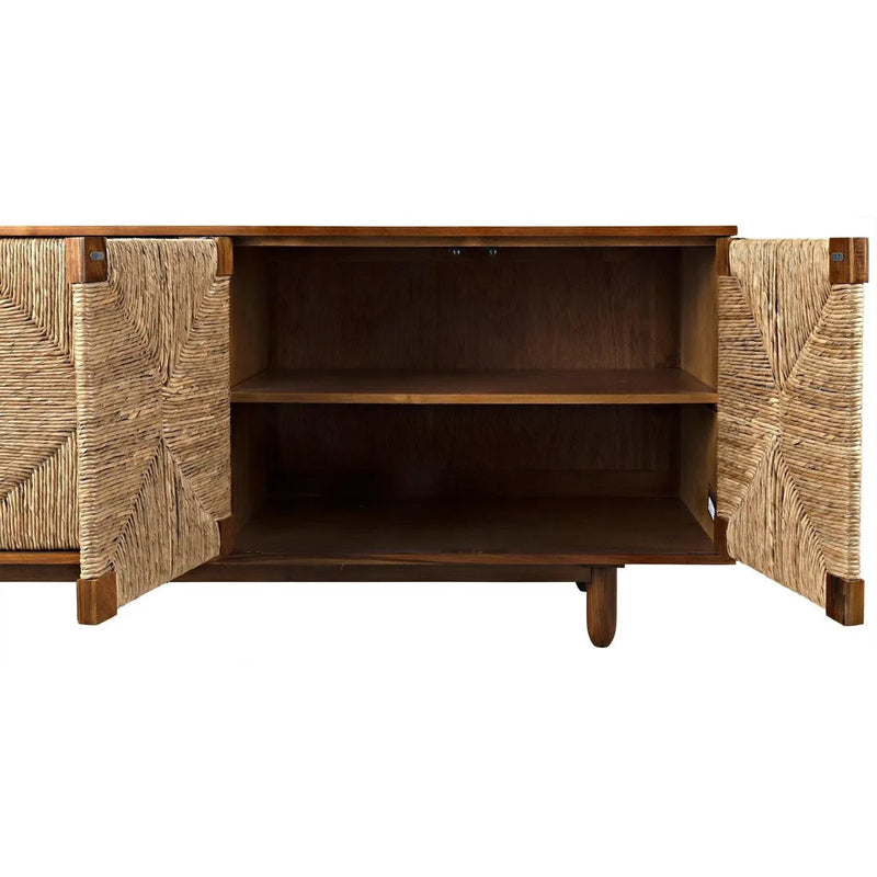 Brook Teak Wood Sideboard With 4 Doors Sideboards LOOMLAN By Noir