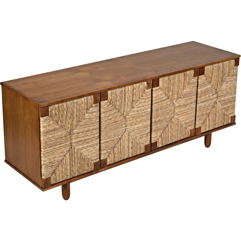 Brook Teak Wood Sideboard With 4 Doors Sideboards LOOMLAN By Noir