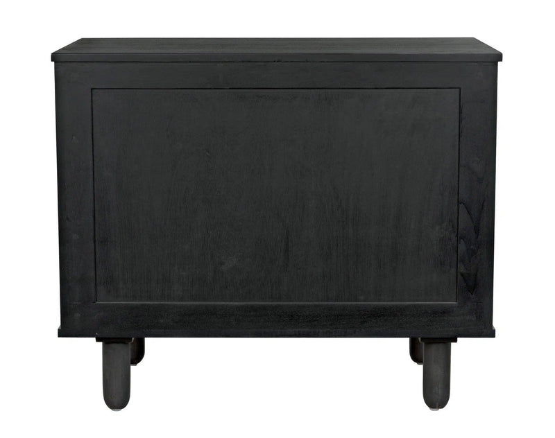 Brook Wood Black Sideboard With 2 Doors Sideboards LOOMLAN By Noir