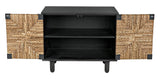 Brook Wood Black Sideboard With 2 Doors Sideboards LOOMLAN By Noir