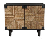 Brook Wood Black Sideboard With 2 Doors Sideboards LOOMLAN By Noir