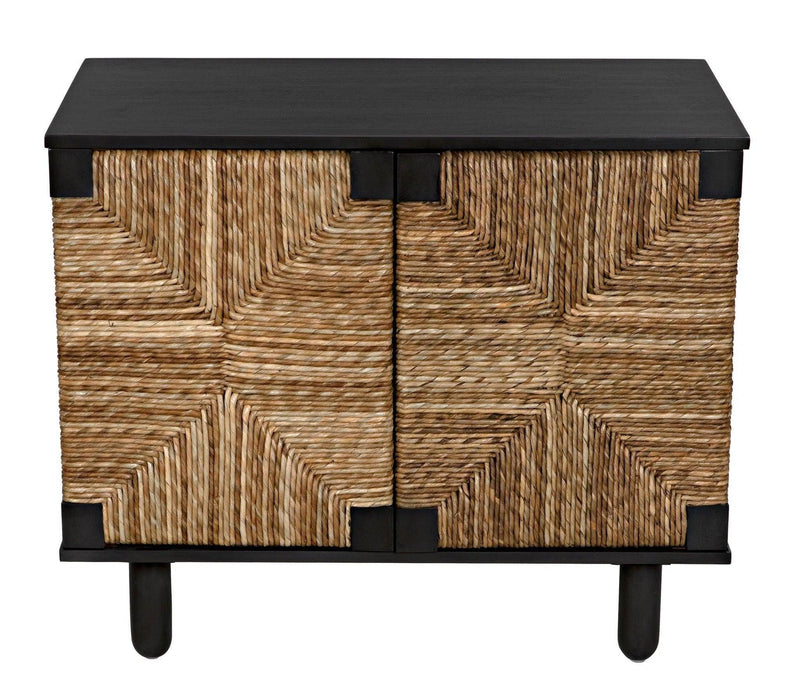 Brook Wood Black Sideboard With 2 Doors Sideboards LOOMLAN By Noir