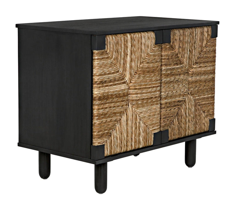 Brook Wood Black Sideboard With 2 Doors Sideboards LOOMLAN By Noir