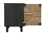 Brook Wood Black Sideboard With 2 Doors Sideboards LOOMLAN By Noir