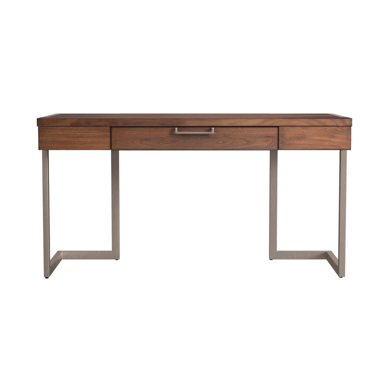 Brooke Steel and Wood Brown Desk Home Office Desks LOOMLAN By Bassett Mirror