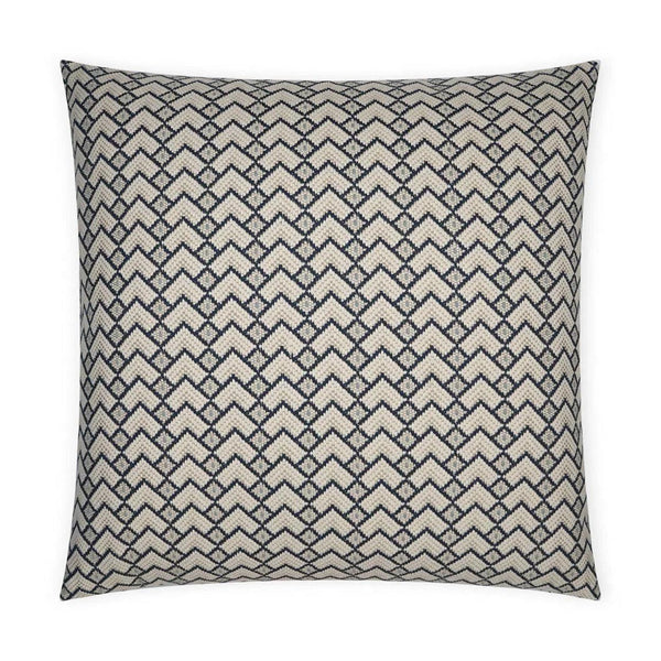 Brookland Navy Large Throw Pillow With Insert Throw Pillows LOOMLAN By D.V. Kap