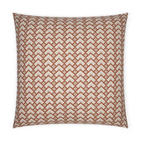 Brookland Paprika Copper Red Large Throw Pillow With Insert Throw Pillows LOOMLAN By D.V. Kap