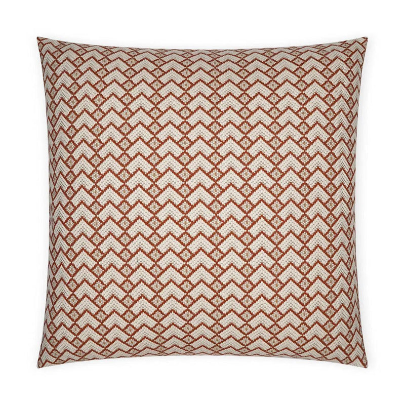 Brookland Paprika Copper Red Large Throw Pillow With Insert Throw Pillows LOOMLAN By D.V. Kap