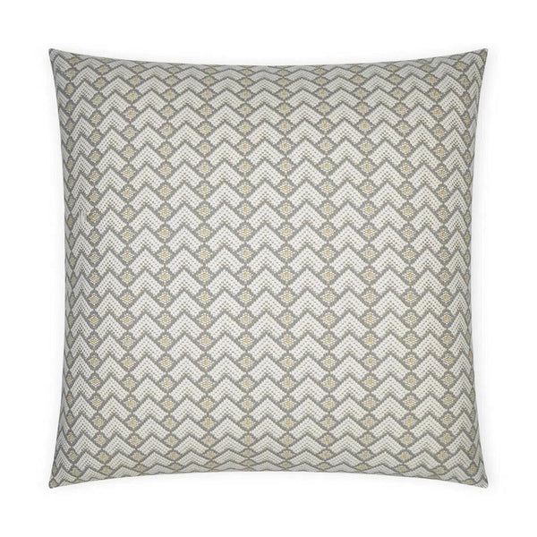 Brookland Twine Grey Ivory Large Throw Pillow With Insert Throw Pillows LOOMLAN By D.V. Kap