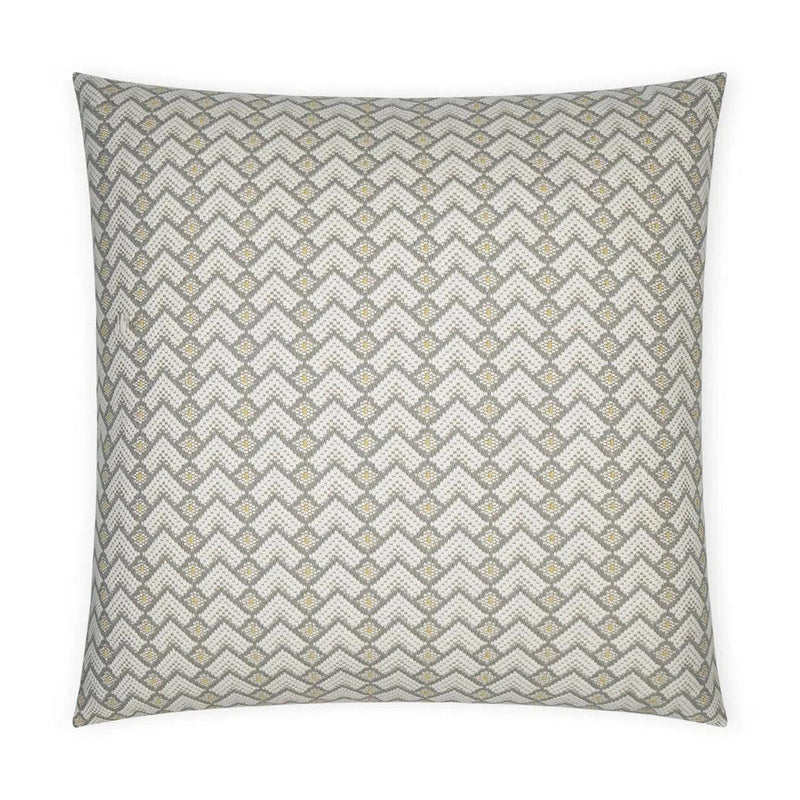 Brookland Twine Grey Ivory Large Throw Pillow With Insert Throw Pillows LOOMLAN By D.V. Kap