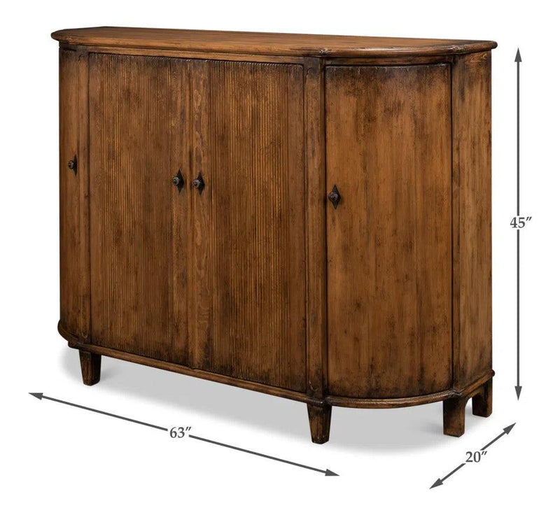 Brooks Demilune Brown Sideboards LOOMLAN By Sarreid