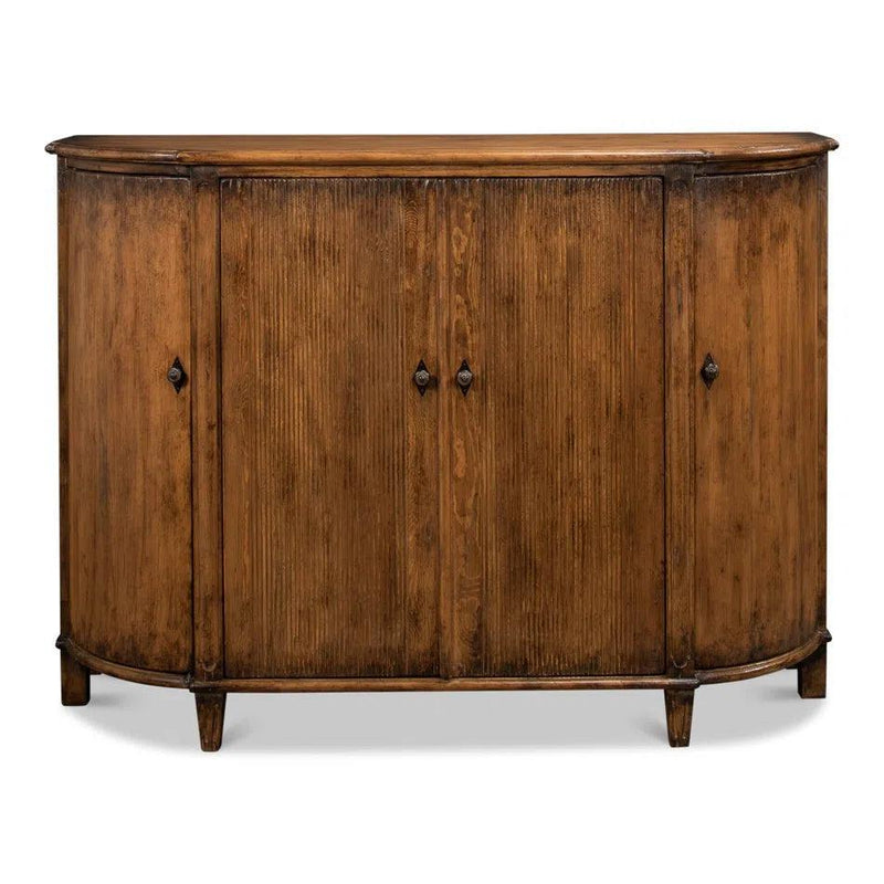 Brooks Demilune Brown Sideboards LOOMLAN By Sarreid