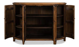 Brooks Demilune Brown Sideboards LOOMLAN By Sarreid