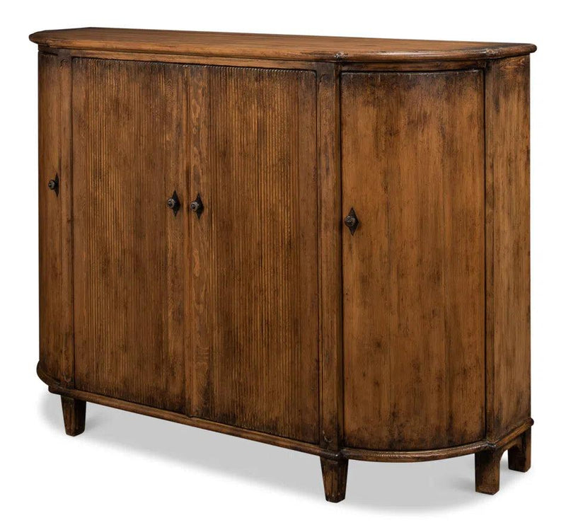 Brooks Demilune Brown Sideboards LOOMLAN By Sarreid