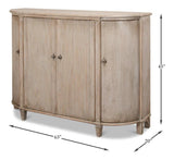 Brooks Demilune Stone Grey Sideboards LOOMLAN By Sarreid