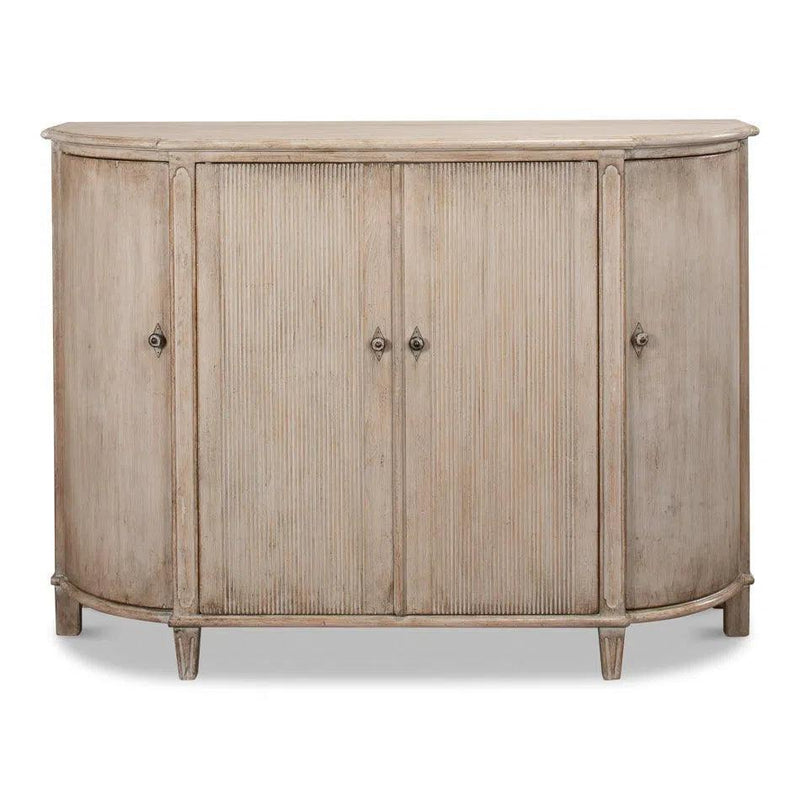 Brooks Demilune Stone Grey Sideboards LOOMLAN By Sarreid