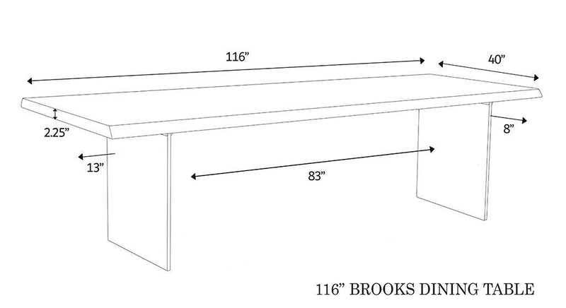 Brooks Glass Base Wooden Rectangular Dining Table Dining Tables LOOMLAN By Urbia