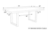 Brooks U Base Wooden Rectangular Dining Table Dining Tables LOOMLAN By Urbia