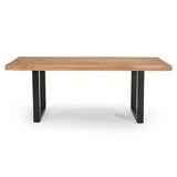 Brooks U Base Wooden Rectangular Dining Table Dining Tables LOOMLAN By Urbia