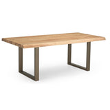 Brooks U Base Wooden Rectangular Dining Table Dining Tables LOOMLAN By Urbia