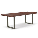 Brooks U Base Wooden Rectangular Dining Table Dining Tables LOOMLAN By Urbia