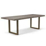 Brooks U Base Wooden Rectangular Dining Table Dining Tables LOOMLAN By Urbia