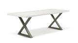 Brooks X Base Wooden Rectangular Dining Table Dining Tables LOOMLAN By Urbia