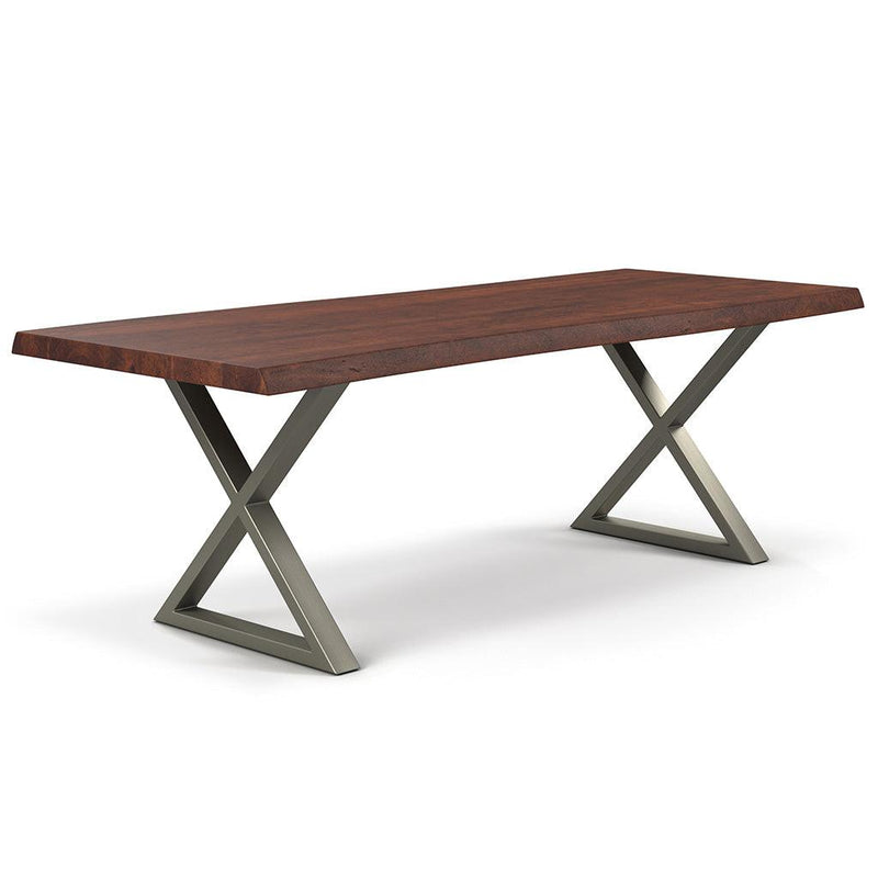 Brooks X Base Wooden Rectangular Dining Table Dining Tables LOOMLAN By Urbia