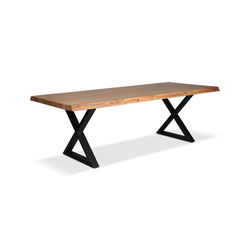 Brooks X Base Wooden Rectangular Dining Table Dining Tables LOOMLAN By Urbia