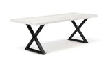 Brooks X Base Wooden Rectangular Dining Table Dining Tables LOOMLAN By Urbia