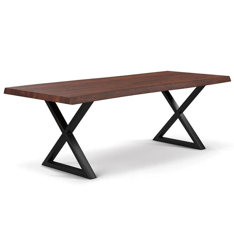 Brooks X Base Wooden Rectangular Dining Table Dining Tables LOOMLAN By Urbia