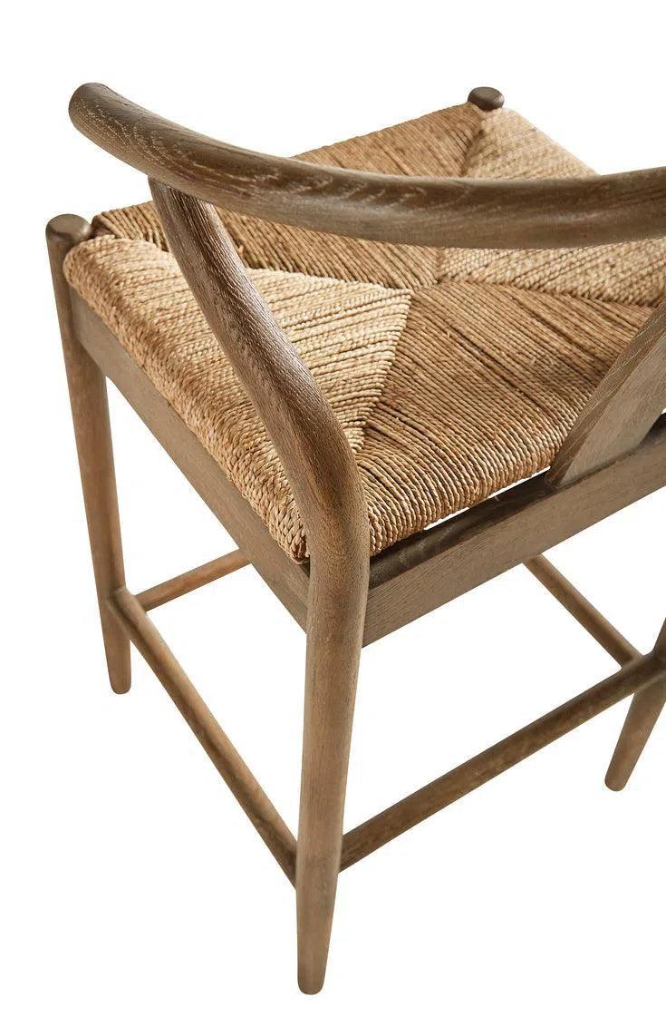 Broomstick Counter Stool with a hand woven seat Counter Stools LOOMLAN By Furniture Classics