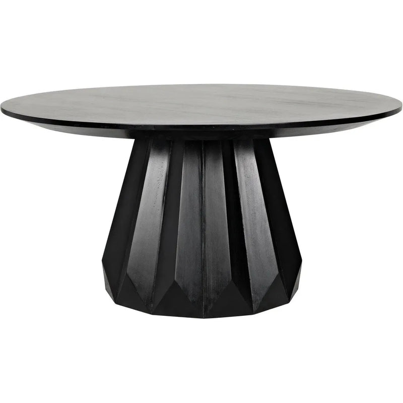 Brosche Dining Table, Hand Rubbed Black Dining Tables LOOMLAN By Noir