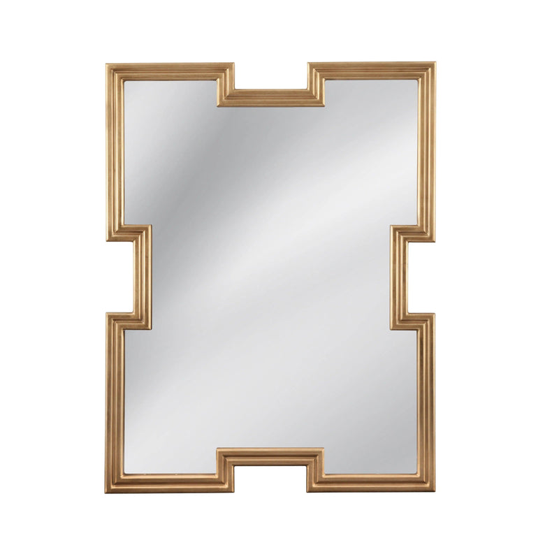 Brourke Polyurethane and MDF Gold Vertical Wall Mirror Wall Mirrors LOOMLAN By Bassett Mirror