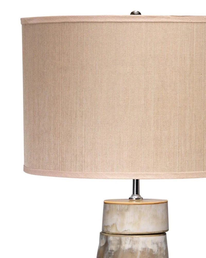 Brown Buffalo Faux Horn Stacked Table Lamp Table Lamps LOOMLAN By Jamie Young