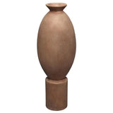 Brown Ceramic Elevated Decorative Vase Vases & Jars LOOMLAN By Jamie Young