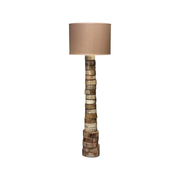 Brown Faux Buffalo Horn Stacked Floor Lamp Floor Lamps LOOMLAN By Jamie Young