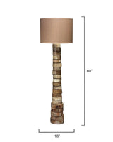 Brown Faux Buffalo Horn Stacked Floor Lamp Floor Lamps LOOMLAN By Jamie Young