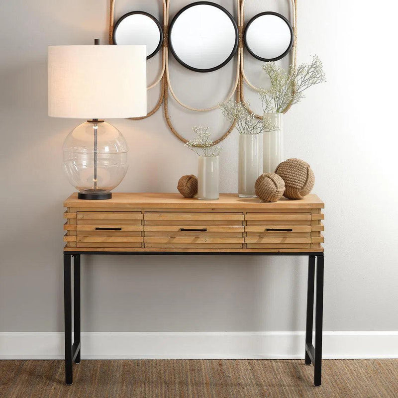 Brown Fir Wood Iron Logan Console Console Tables LOOMLAN By Jamie Young