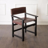 Brown Leather Dining Chair Taura With Arms Dining Chairs LOOMLAN By Peninsula Home