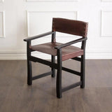 Brown Leather Dining Chair Taura With Arms Dining Chairs LOOMLAN By Peninsula Home