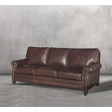 Brown Leather Sofa 3 Seater Leather Couch American Made Sofas & Loveseats LOOMLAN By Uptown Sebastian