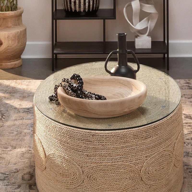 Brown Paulownia Wood Laurel Wooden Bowl Boxes & Bowls LOOMLAN By Jamie Young