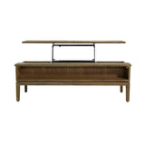 Brown Rectangle Coffee Table Lift Top and Storage Coffee Tables LOOMLAN By LH Imports