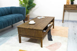 Brown Rectangle Coffee Table Lift Top and Storage Coffee Tables LOOMLAN By LH Imports