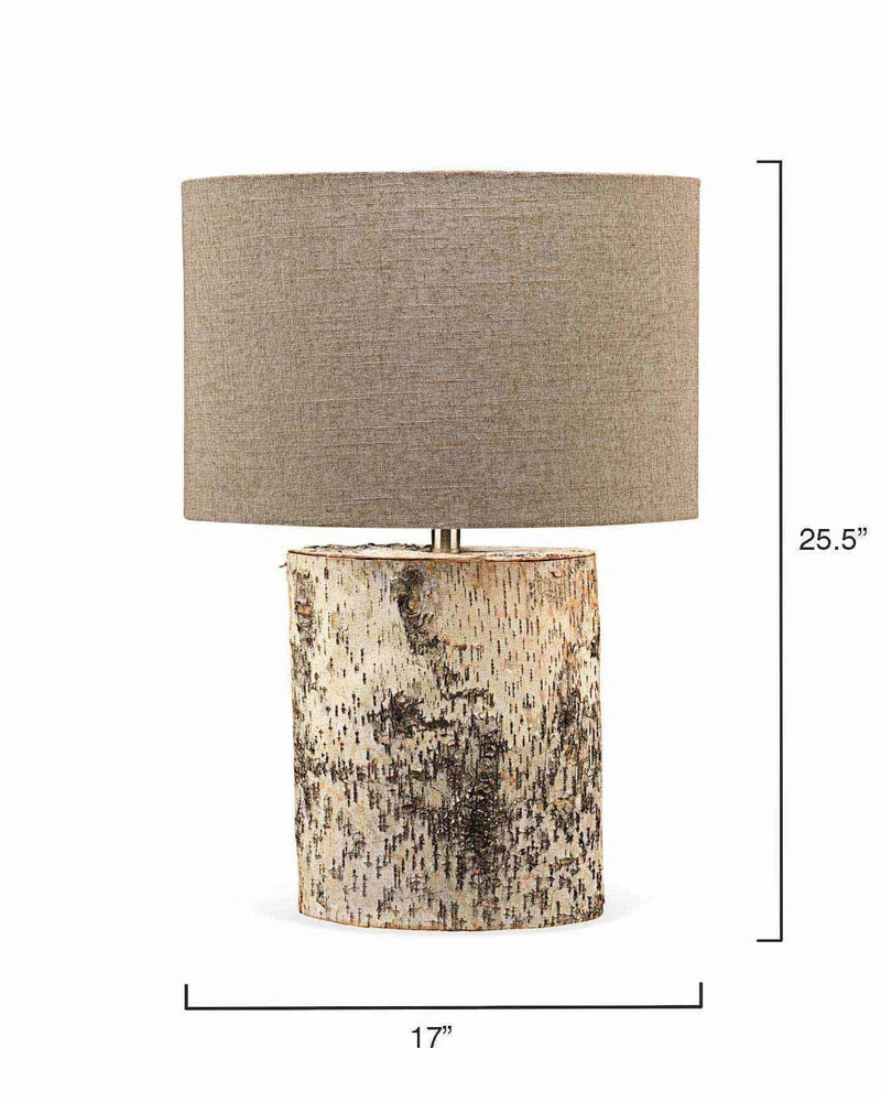 Brown Resin Birch Veneer Tree Forrester Table Lamp Table Lamps LOOMLAN By Jamie Young