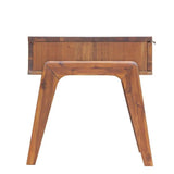 Brown Square Side Table With Drawers Wood Top With Wood Base Side Tables LOOMLAN By LH Imports