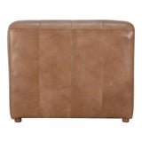 Brown Tan Leather Signature Modular Slipper Chair Modular Components LOOMLAN By Moe's Home