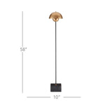 Brushed Brass Black La Rue Floor Lamp Floor Lamps LOOMLAN By Currey & Co