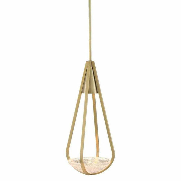 Brushed Brass Nefertiti Pendant Pendants LOOMLAN By Currey & Co